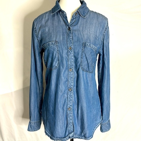 RAILS Carter Raw denim dark wash frayed hem in small - Picture 3 of 7